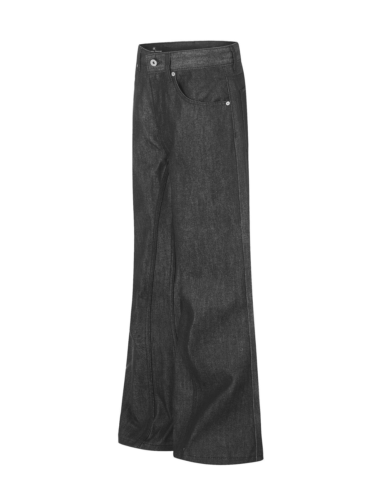80% Cotton, 20% Polyester Care instructions: Machine wash cold flare jeans in Dark Navy with flared silhouette