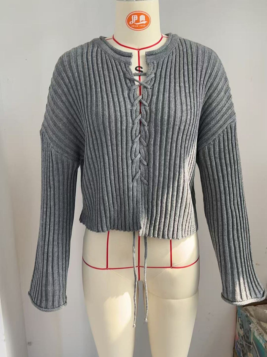 pullover sweater featuring ribbed in Red with 100% polyester Care instructions: Machine wash cold texture