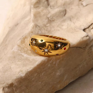 Gold ring with null and null
