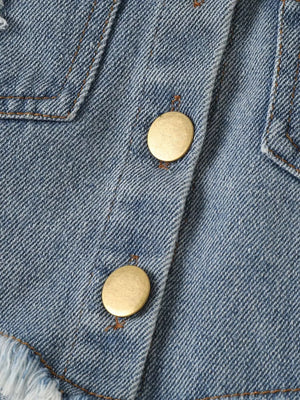 Children's Smocked Top And Denim Skirt Set option 6