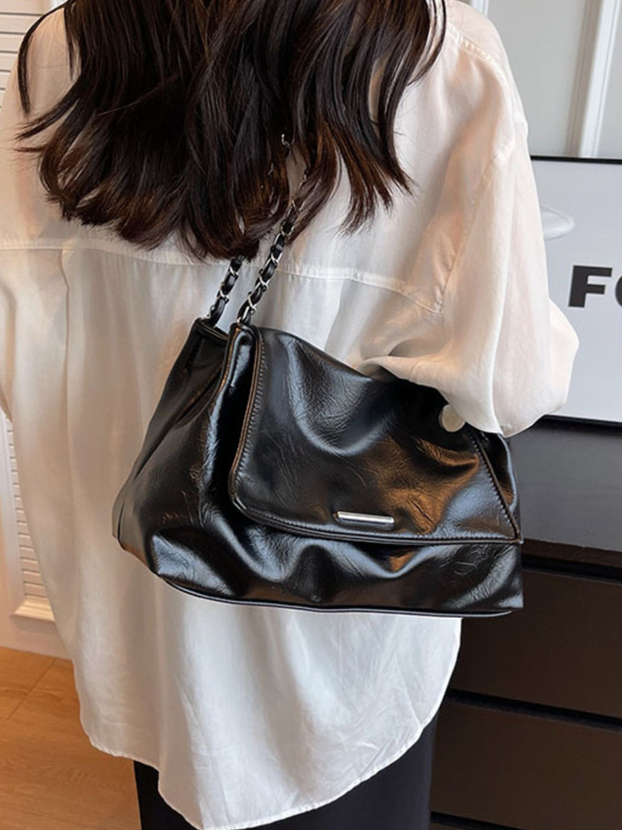 Beige shoulder bag