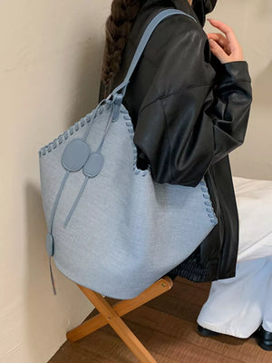 Casual Large Capacity Shoulder Bag in Blue