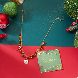 Red necklace with choker and clasp