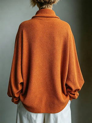 Black t-shirt featuring waffle-knit and waffle