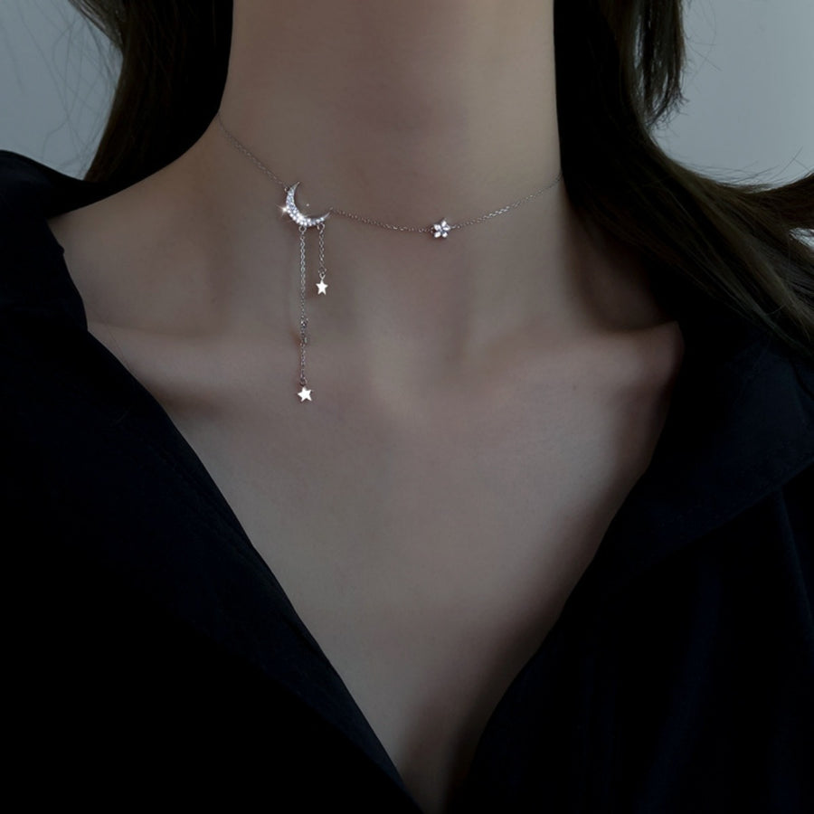 925 sterling silver,Zircon Care instructions: Avoid wearing during exercise, as necklace in Silver with delicate silhouette