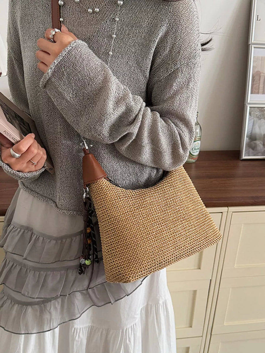 Woven Straw Crossbody Bag option 10
