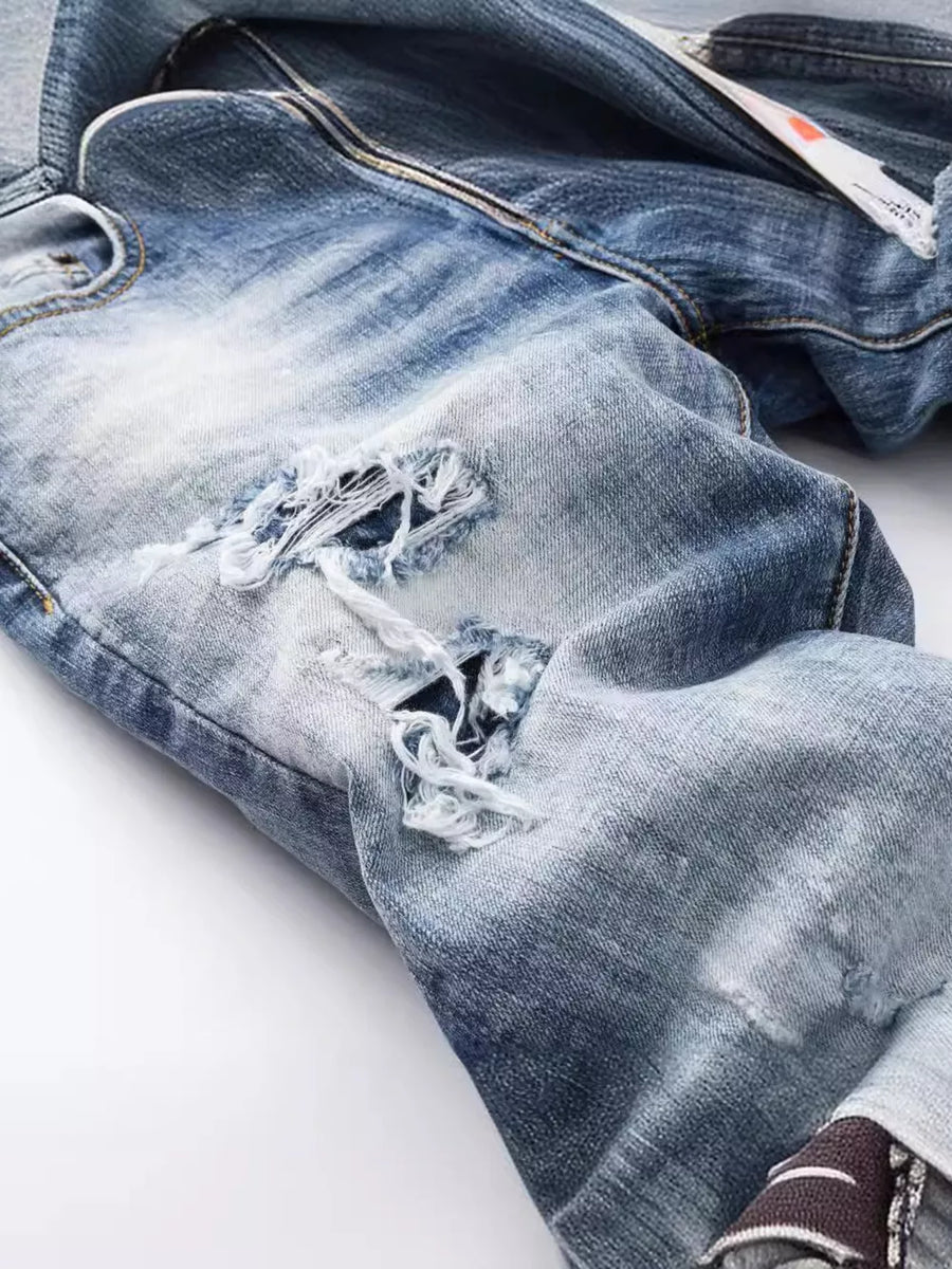 Medium with Men S Distressed Slim Fit Jeans