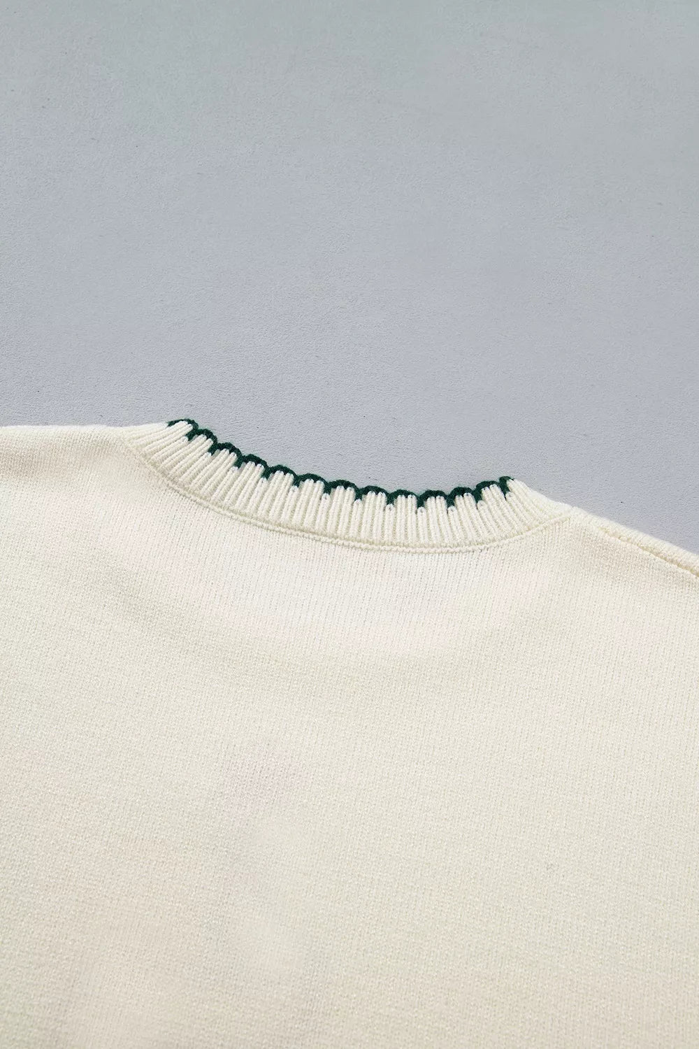 emerald green relaxed pullover sweater with crew neck