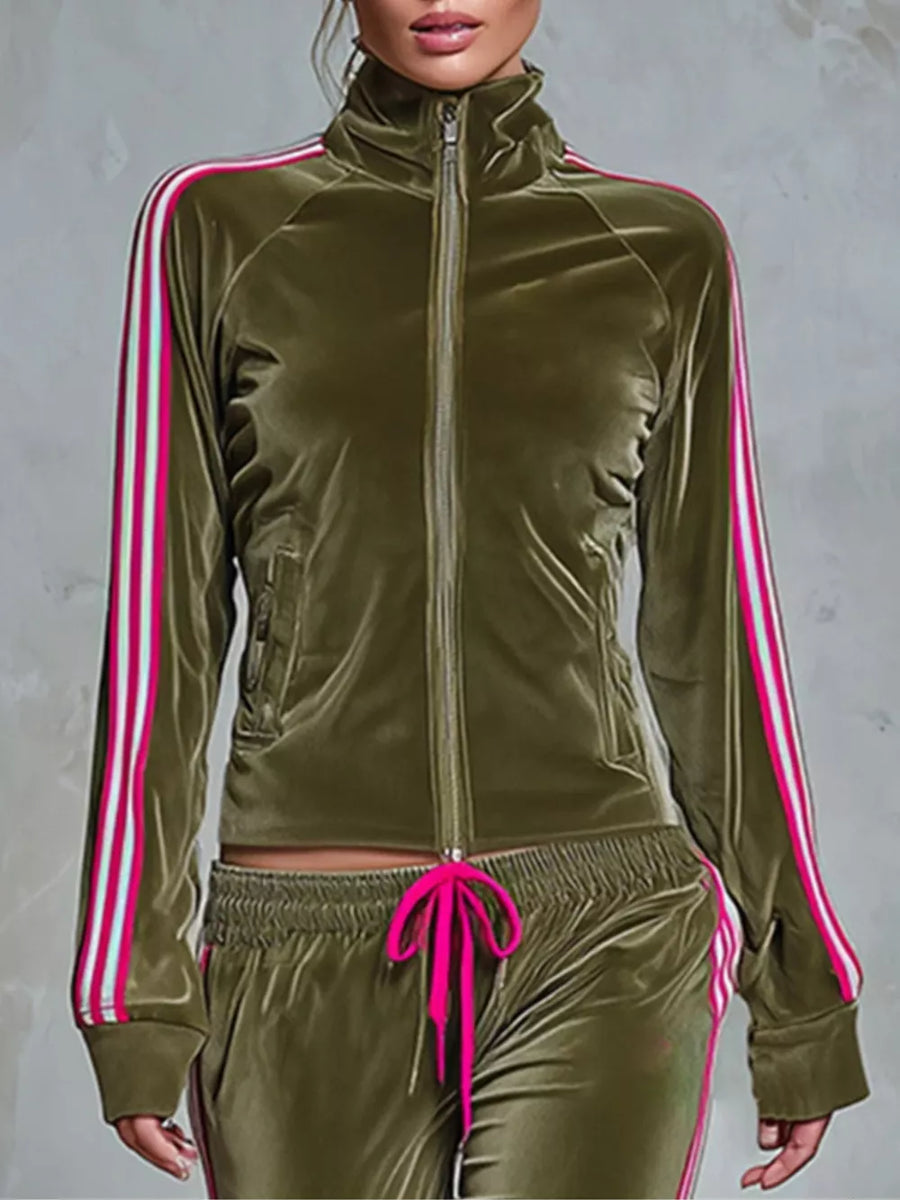 100% polyester Care instructions: Machine wash cold tracksuit in Black Forest with relaxed silhouette