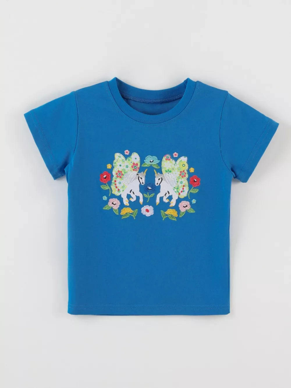 Children's Embroidered Unicorn T-shirt in this colorway