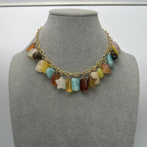 Bohemian Multi-color Gemstone 18k Gold-plated Necklace option 6