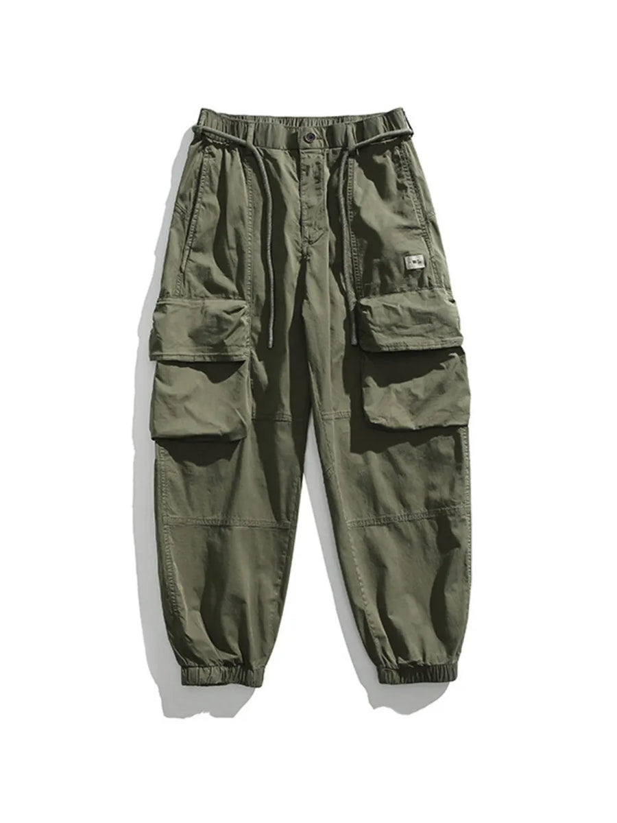 Apricot Men's Full Size Multiple Pockets Sweatpants Set