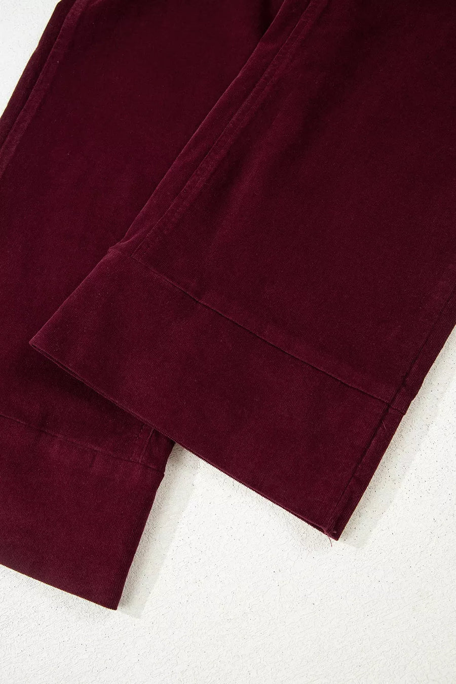 Burgundy with wide-leg pants with high-waisted 12