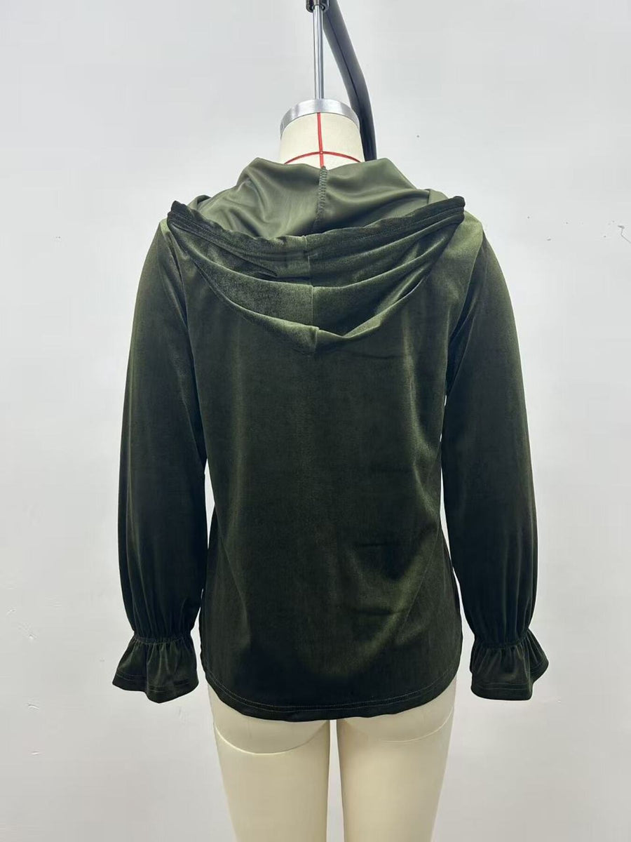 Peacock Blue relaxed hoodie with hooded