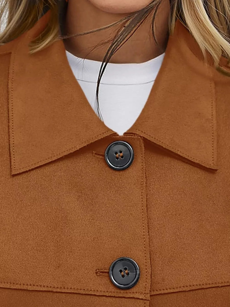modern jacket in Army Green with collared