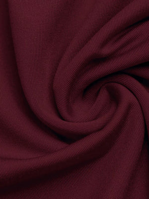 bodycon dress in Burgundy with crew neck and long sleeve
