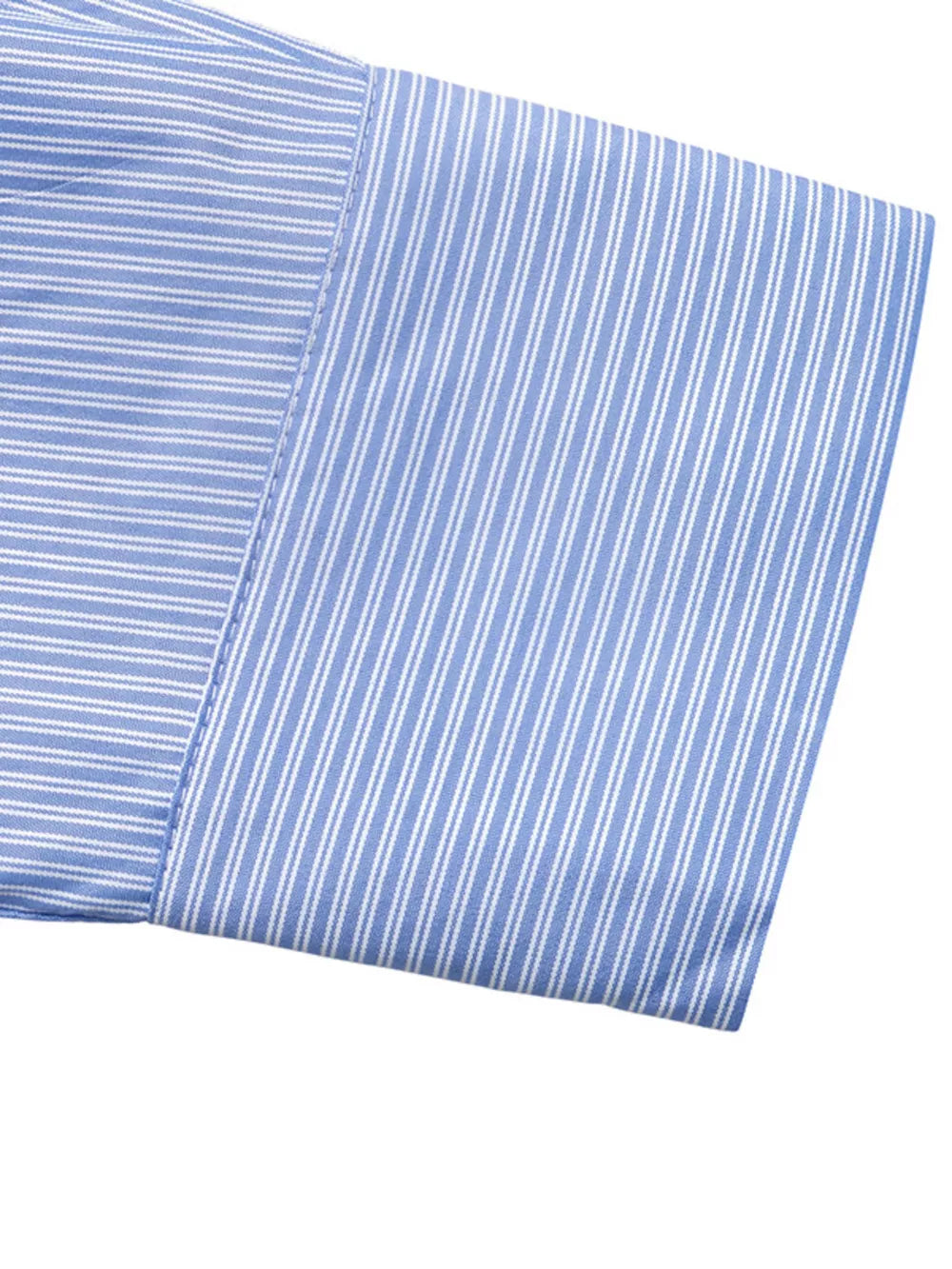 Blue slim button-down shirt with collared