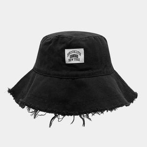 cotton Imported Size &amp hat in Black with bucket silhouette