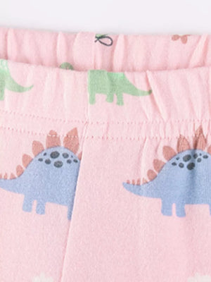 Multicolor with Children's Dinosaur Applique Sweatshirt & Leggings Set in Multicolor