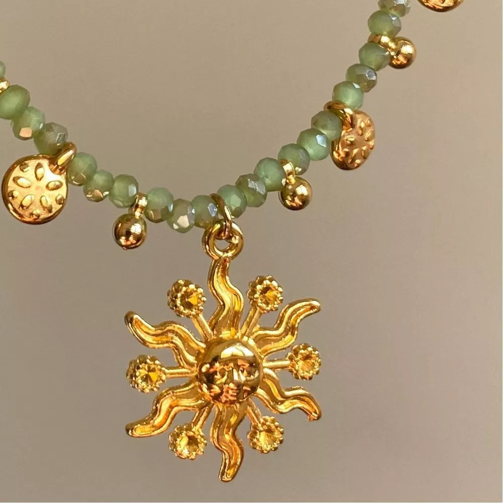 Copper,14K gold-plated Care instructions: Avoid wearing during exercise, as swea necklace in gold with jewelry silhouette