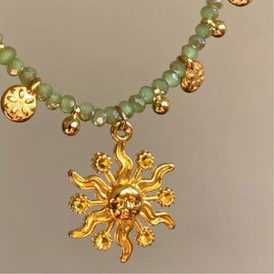 Copper,14K gold-plated Care instructions: Avoid wearing during exercise, as swea necklace in gold with jewelry silhouette