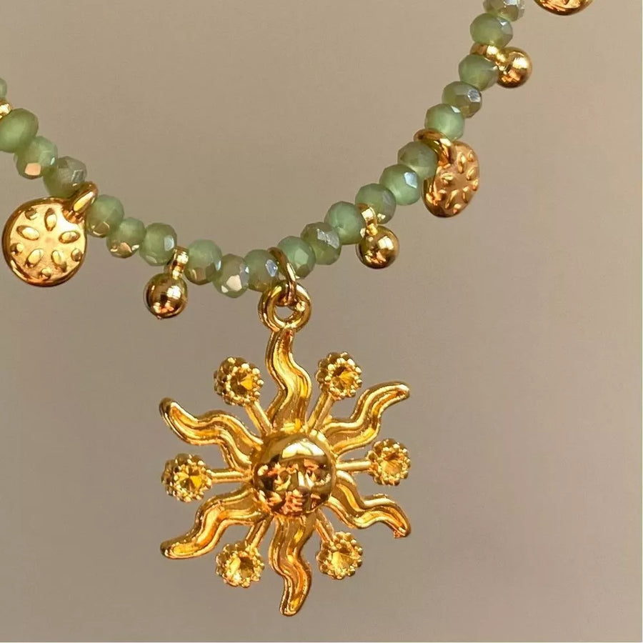 Copper,14K gold-plated Care instructions: Avoid wearing during exercise, as swea necklace in gold with jewelry silhouette