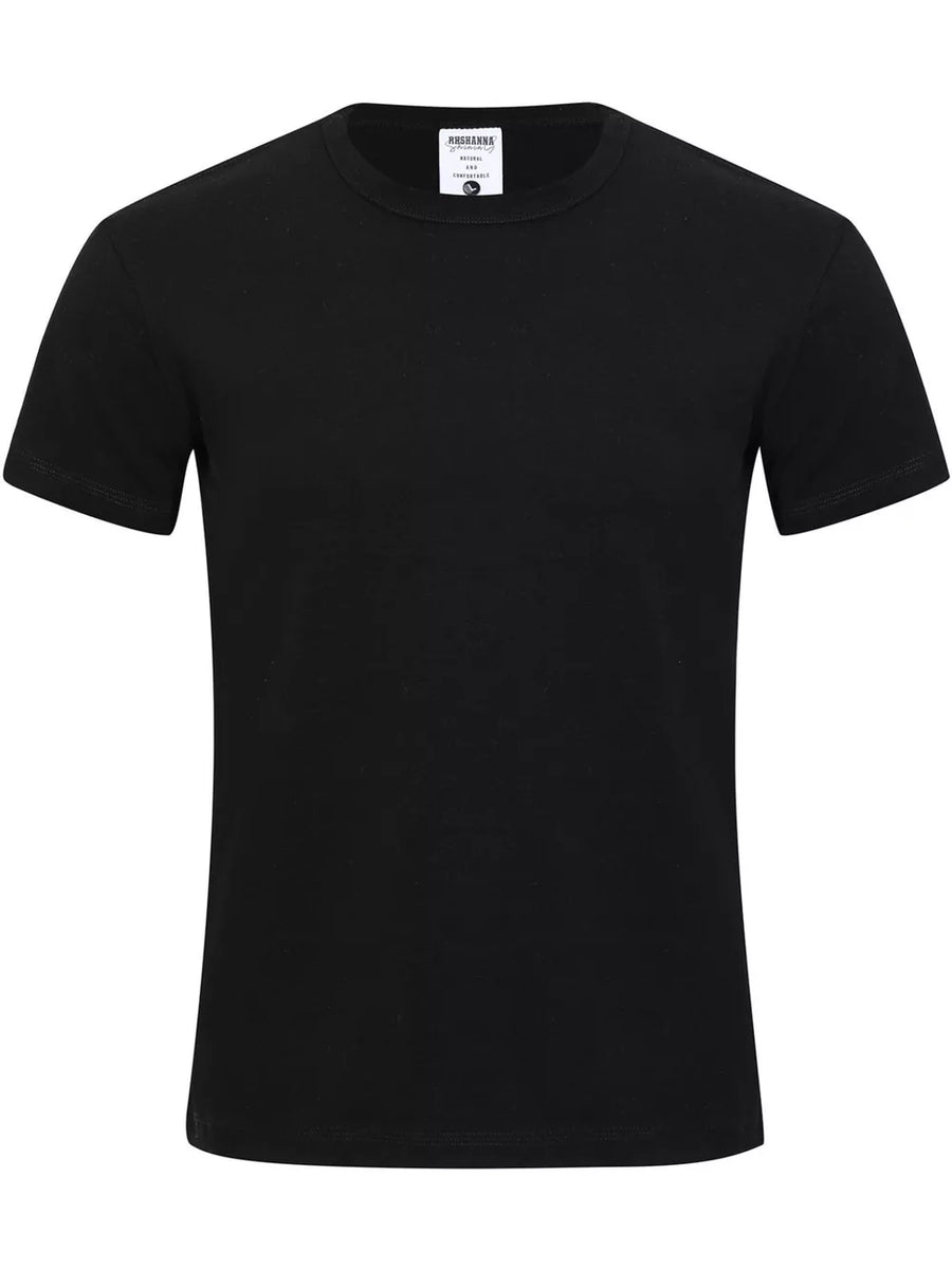 Dark Gray with Crew-neck Short-sleeve Top