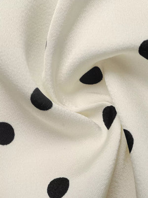 Chic Peplum Blouse With Polka Dot Design