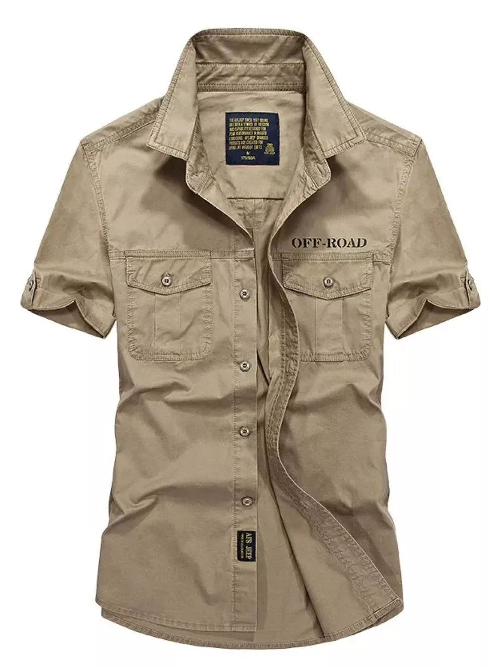Orange Men S Plus Size Casual Short-sleeve Shirt