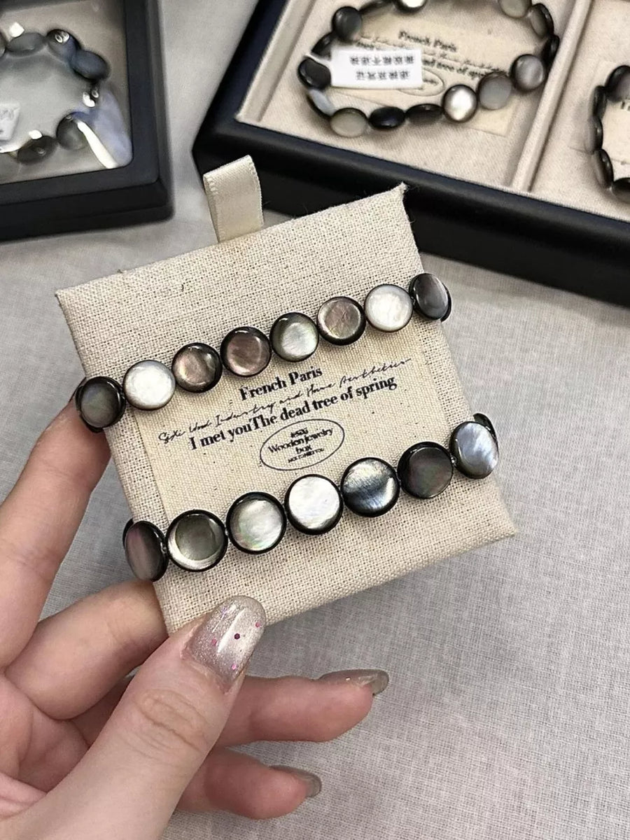 Shell Care instructions: 1 bracelet in gray with straight silhouette