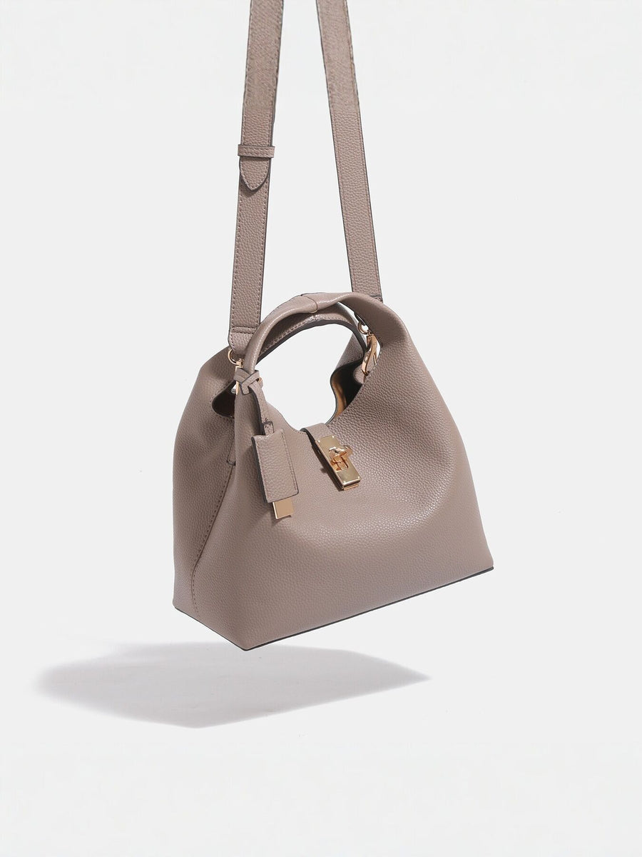crossbody bag in Taupe with adjustable strap and medium