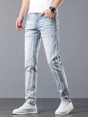 Men's Slim Fit Light Blue Jeans in Light Blue