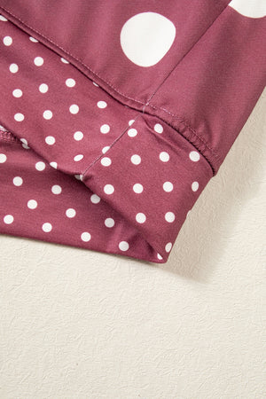burgundy sweatshirt with contrast print and long sleeve