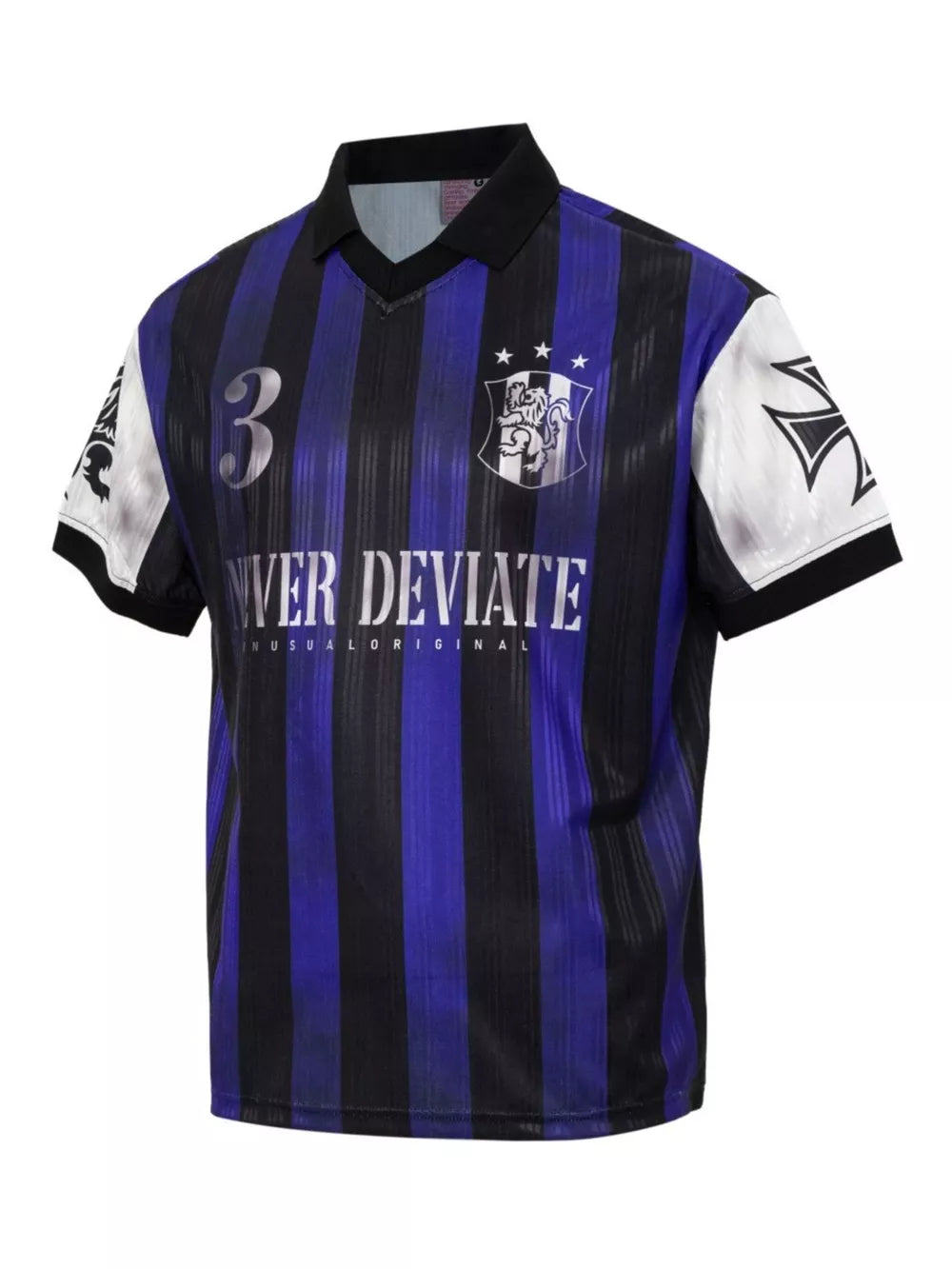 Men's Striped Soccer Jersey T-shirt in Burgundy