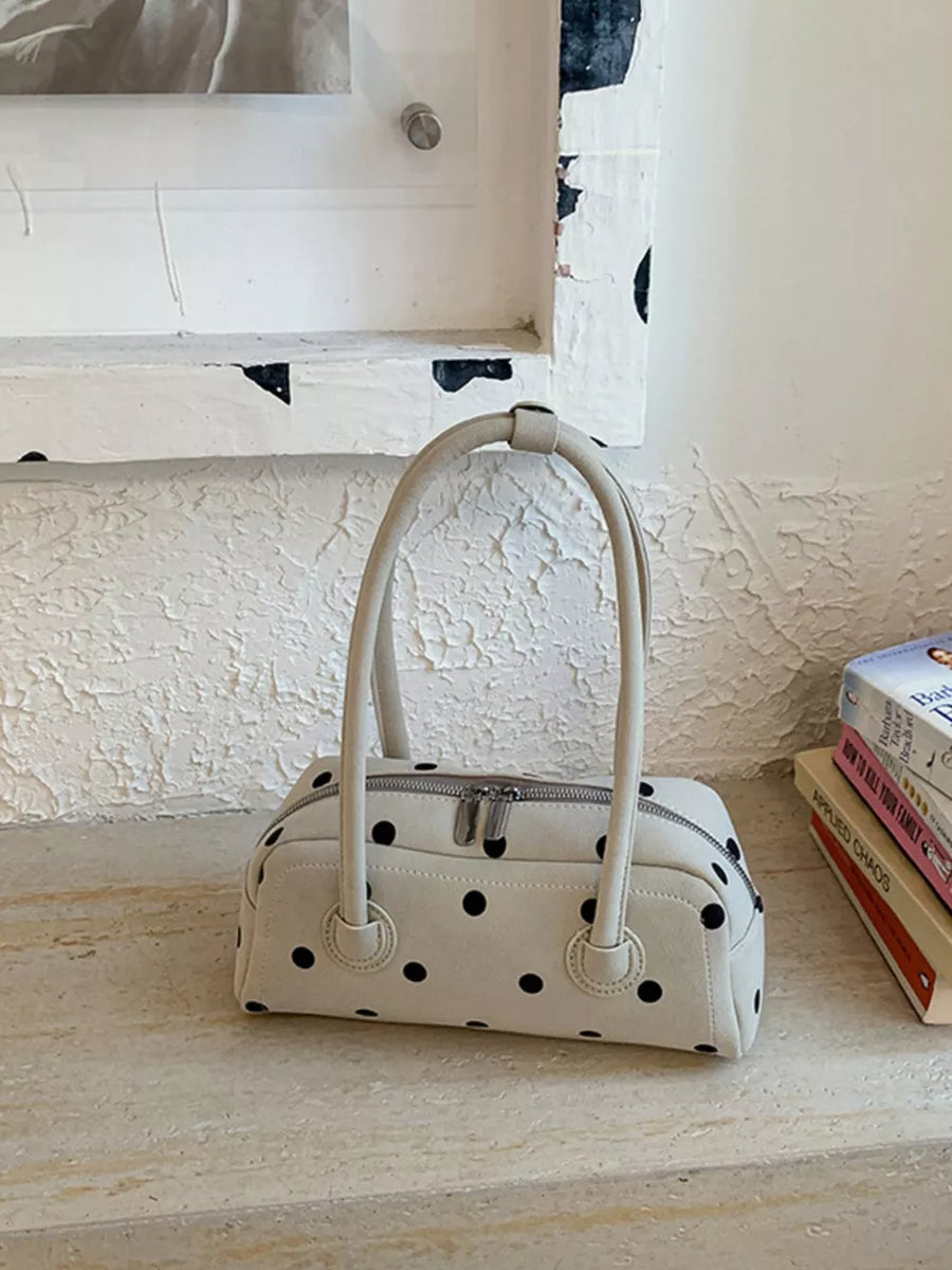 Off-white with Polka Dot Small Shoulder Bag in Off-white