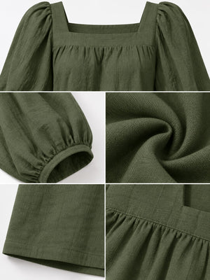 Green mini dress