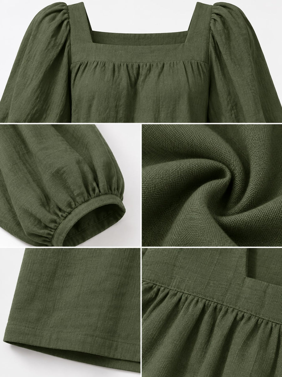 Green mini dress