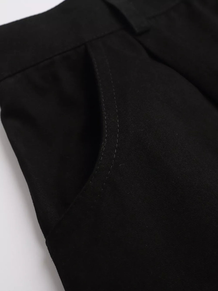 Brown with Men's Embroidered Cargo Capris