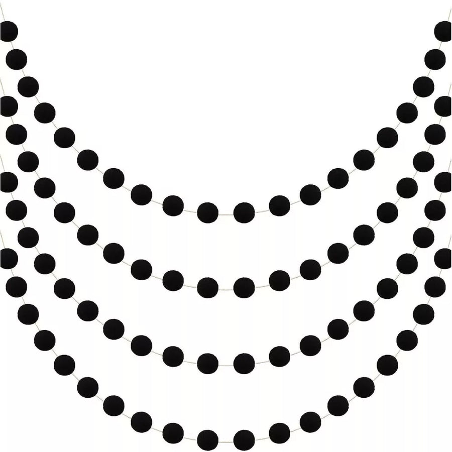 modern Decorative garland in Black with not applicable