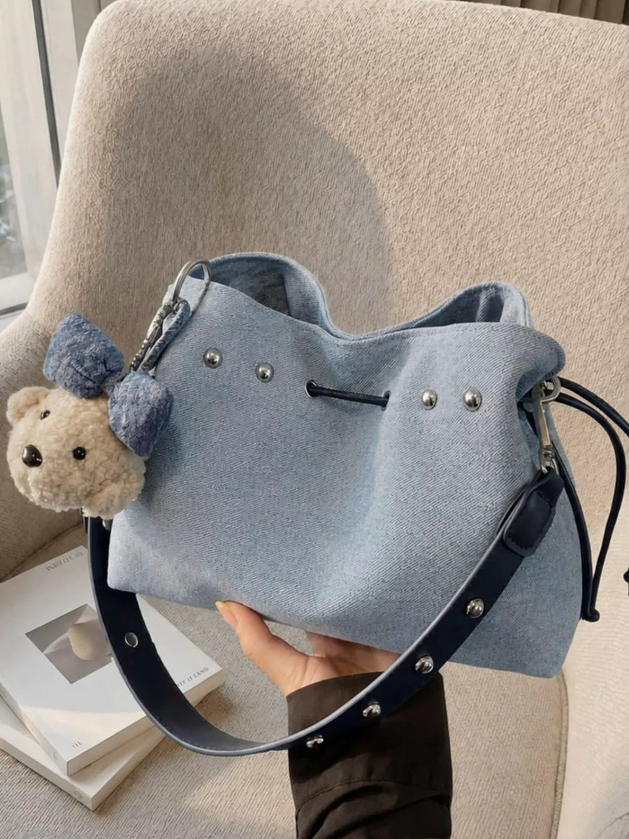 Bucket Crossbody Bag in Blue