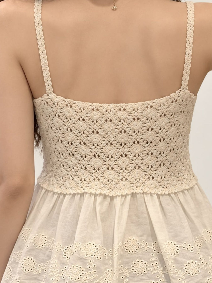 camisole featuring floral in White with 95% or more cotton texture