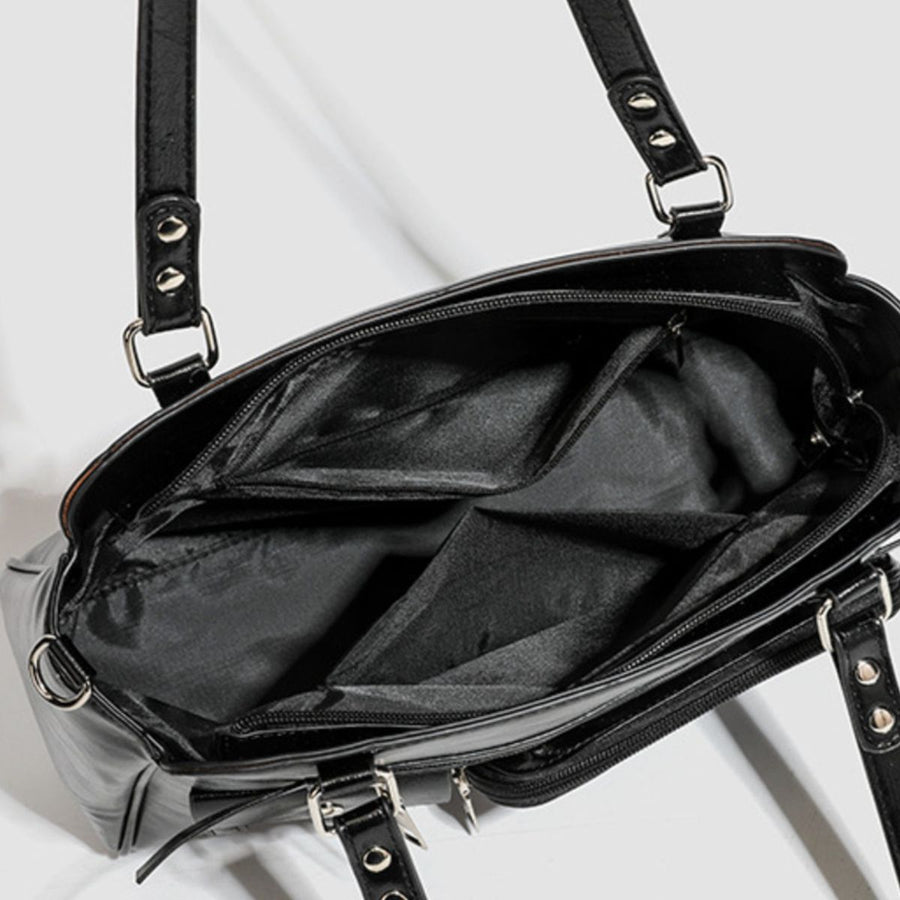 Black with handbag with multi-pocket 10