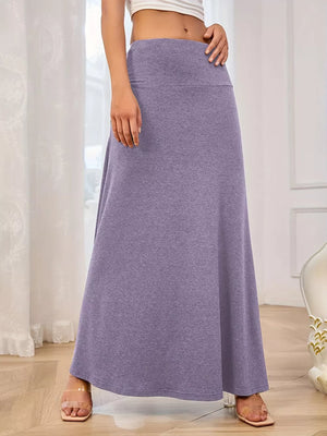 Flowy Maxi Skirt With Wide Waistband, view 14