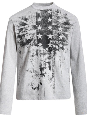White t-shirt with hip-length and pullover