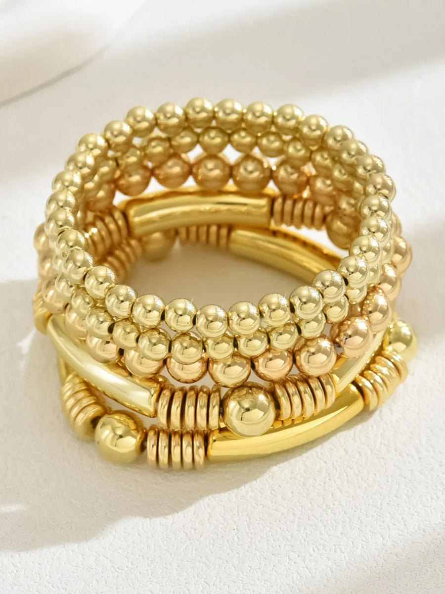 18K Gold-Plated,Plastic, Rhodium-Plated Care instructions: Avoid wearing during bracelet in Gold with fitted silhouette