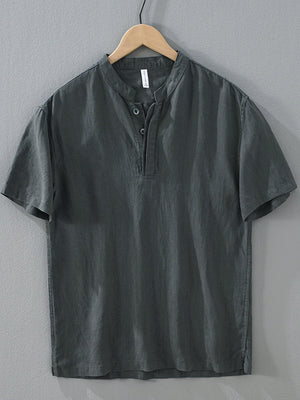 Olive Men's Plus Size Casual Short Sleeve Shirt