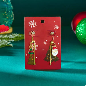 red earrings featuring asymmetrical design and novelty