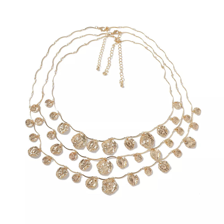 18K Gold-Plated,Zinc alloy Care instructions: Avoid wearing during exercise, as necklace in Gold with jewelry silhouette
