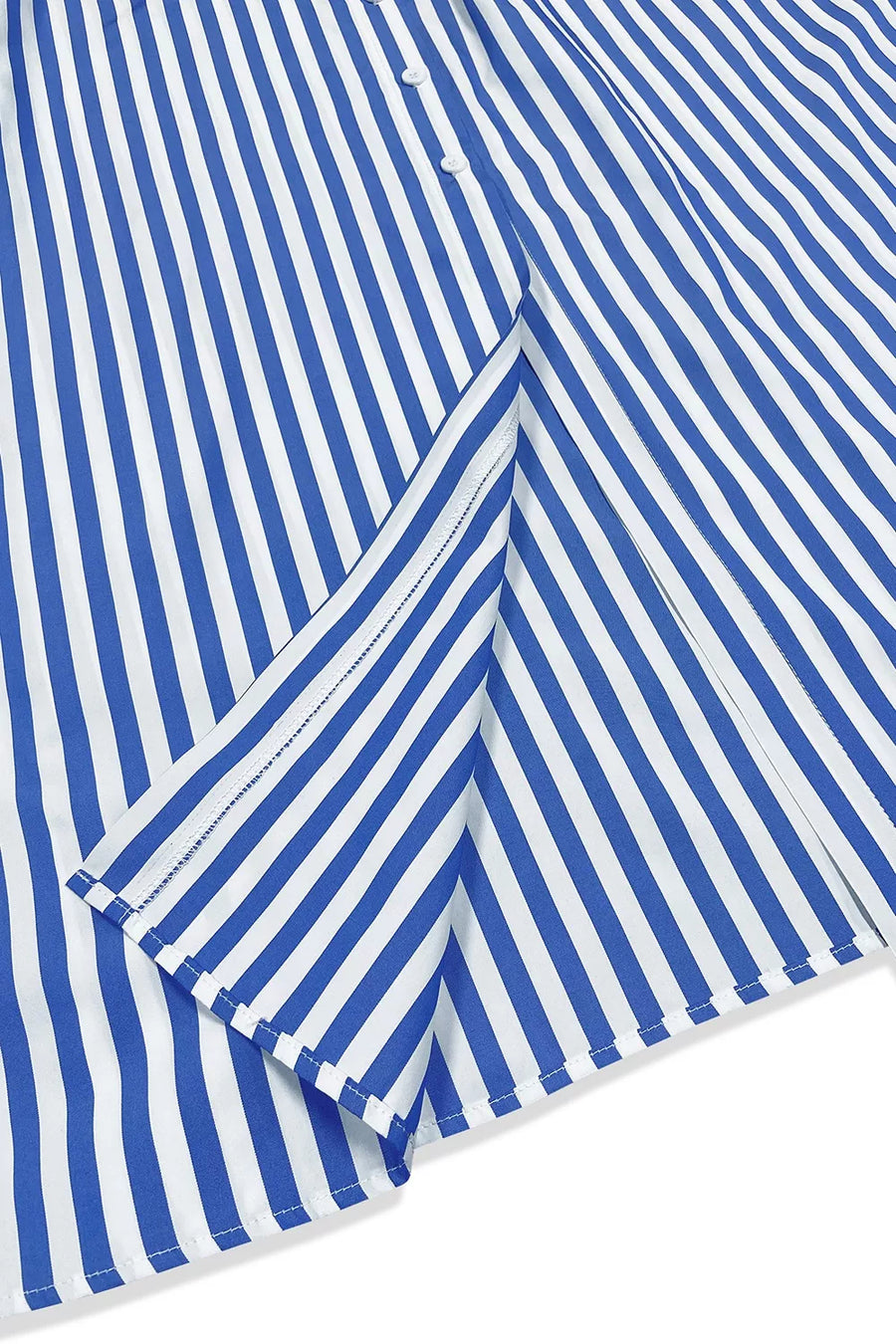 Striped Long Sleeve Maxi Shirt Dress option 5