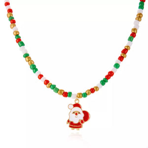 necklace in Wreath with beaded and short